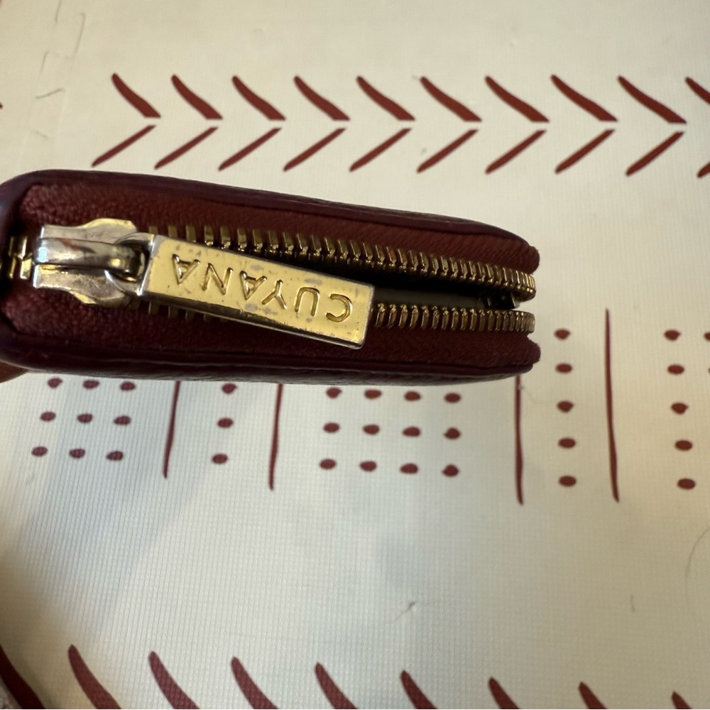 CUYANA Classic Zip Around Wallet - Merlot - Picture 8 of 10